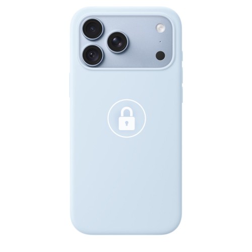 “Silicone Case v2” maciņš iPhone 18 Pro, gaiši zils, iepakojumā