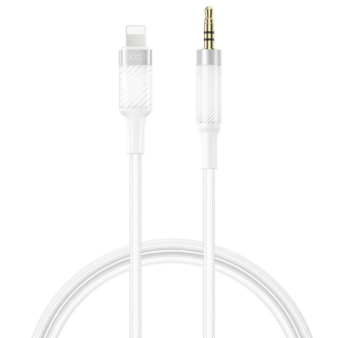XO audio kabelis NB-R279A Lightning - jack 3,5mm 1,0m, balts