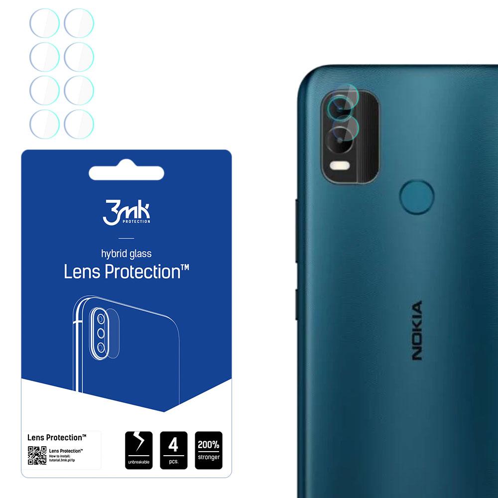 3mk Lens Protection – kameras objektīva aizsargs modelim Nokia C21 Plus