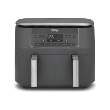 NINJA dubultā gaisa fritēšanas ierīce DZ300EU Jauda 2400 W Tilpums 7.6 L Pelēks