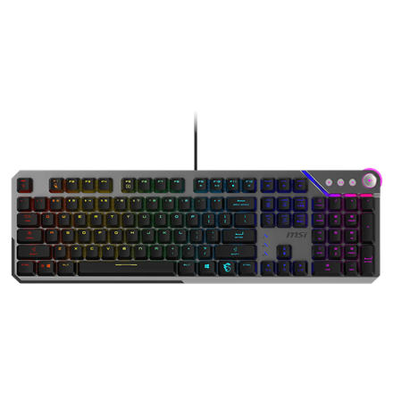 MSI STRIKE 600 V2 SILENT spēļu tastatūra, vadu, US, mehāniski – klusi