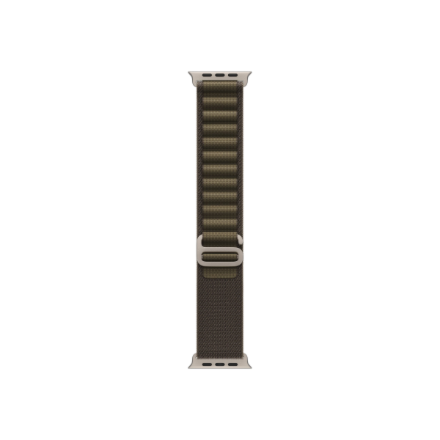 Apple (APPLE 49mm Tumši olīvzaļa Alpine Loop - Vidējs - Dabisks titāns)