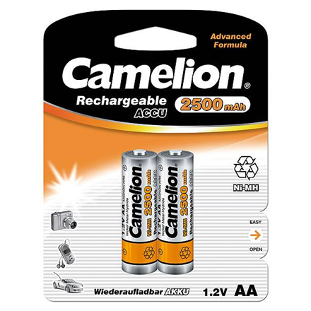 Camelion AA/HR6 2500 mAh uzlādējamas baterijas