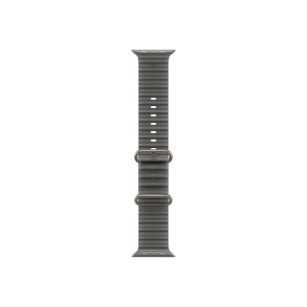 Apple (APPLE 49mm Caurspīdīga melna Ocean Band - Dabisks titāns)
