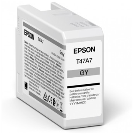 Epson T47A7 UltraChrome Pro 10, 50 ml tintes kasetne, pelēka