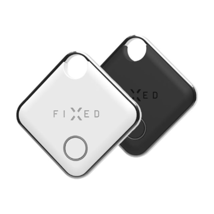 Fixed (FIXED Tag ar „Find My“ atbalstu, Duo Pack - melns + balts)