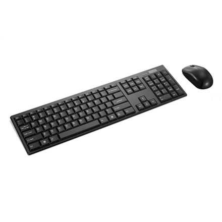 Lenovo 100 bezvadu tastatūras un peles komplekts, bezvadu pele iekļauta, ASV/Eiropas izkārtojums, melns
