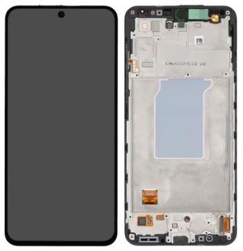 LCD ekrāns Samsung A276 A27 5G ar skārienekrānu un rāmi, melns, oriģināls (servisa iepakojums)