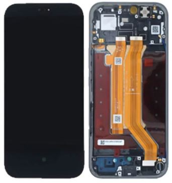 LCD ekrāns Huawei Honor 600 Lite/600e ar skārienekrānu un rāmi, pelēks, oriģināls (servisa iepakojums)
