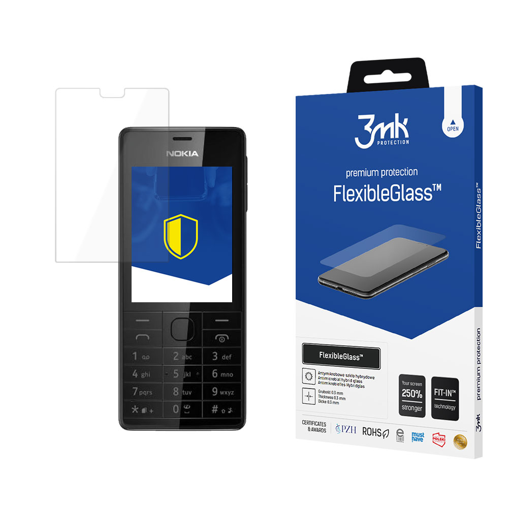 3mk FlexibleGlass – tālruņa ekrāna aizsargs modelim Nokia 515 Dual Sim