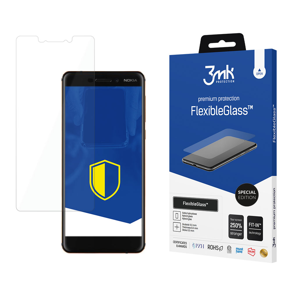 3mk FlexibleGlass Special Edition – tālruņa ekrāna aizsargs modelim Nokia 6.1 2018
