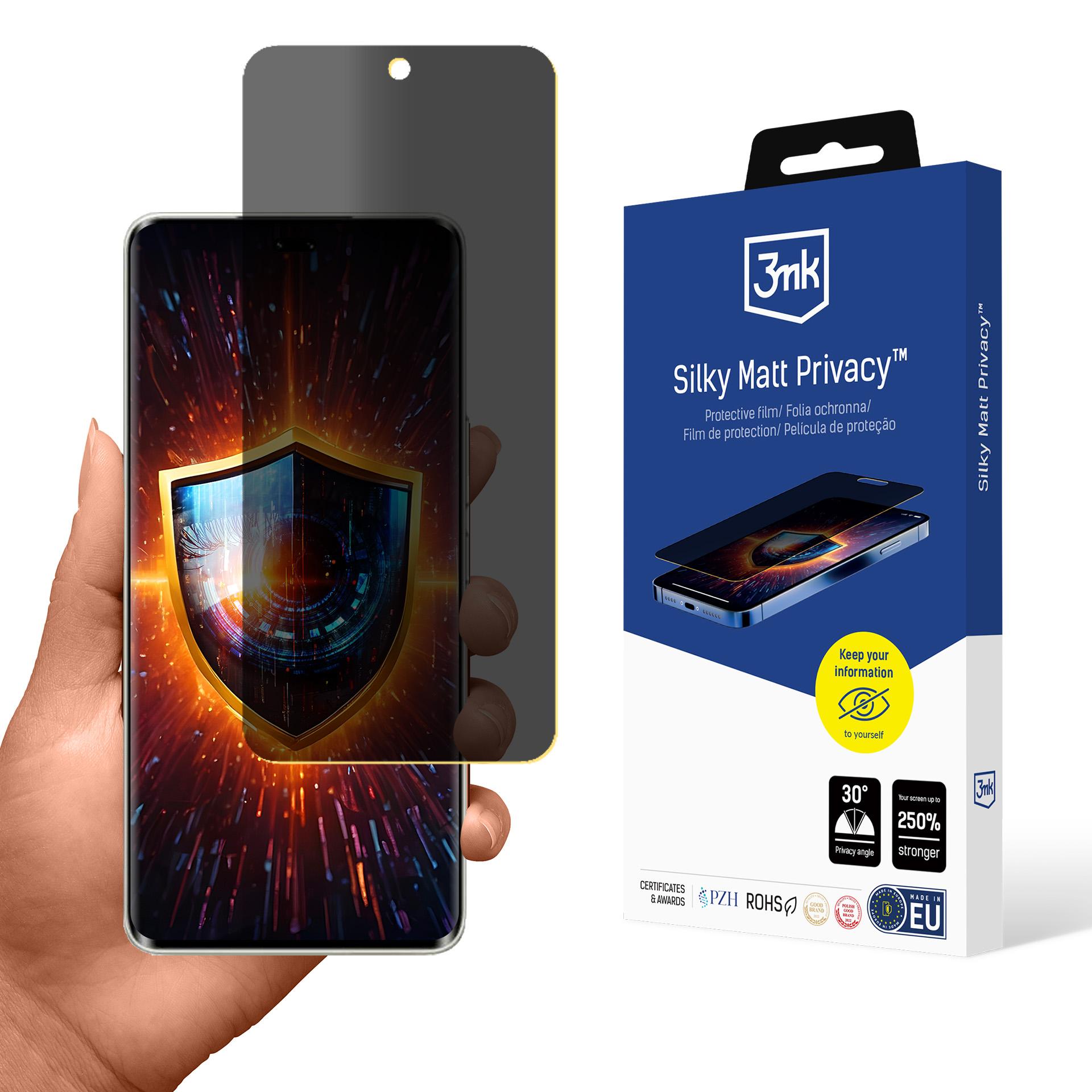 3mk Silky Matt Privacy – privātuma ekrāna aizsargs modelim Honor 300 Ultra / 300 Pro
