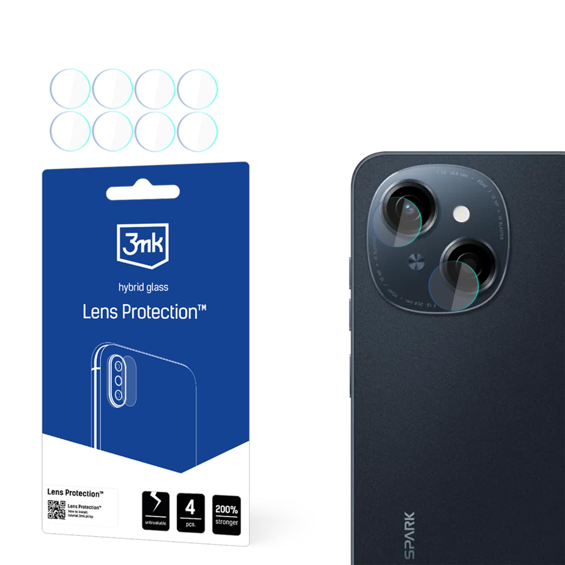 3mk Lens Protection – kameras objektīva aizsargs modelim Tecno Spark Go 1 / Go 1s / Pop 9
