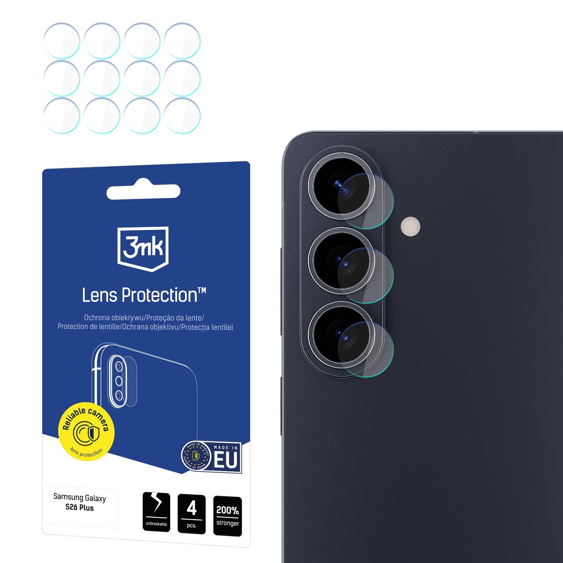 3mk Lens Protection Hybrid Stikls for the Camera Lens on Samsung Galaxy S26+