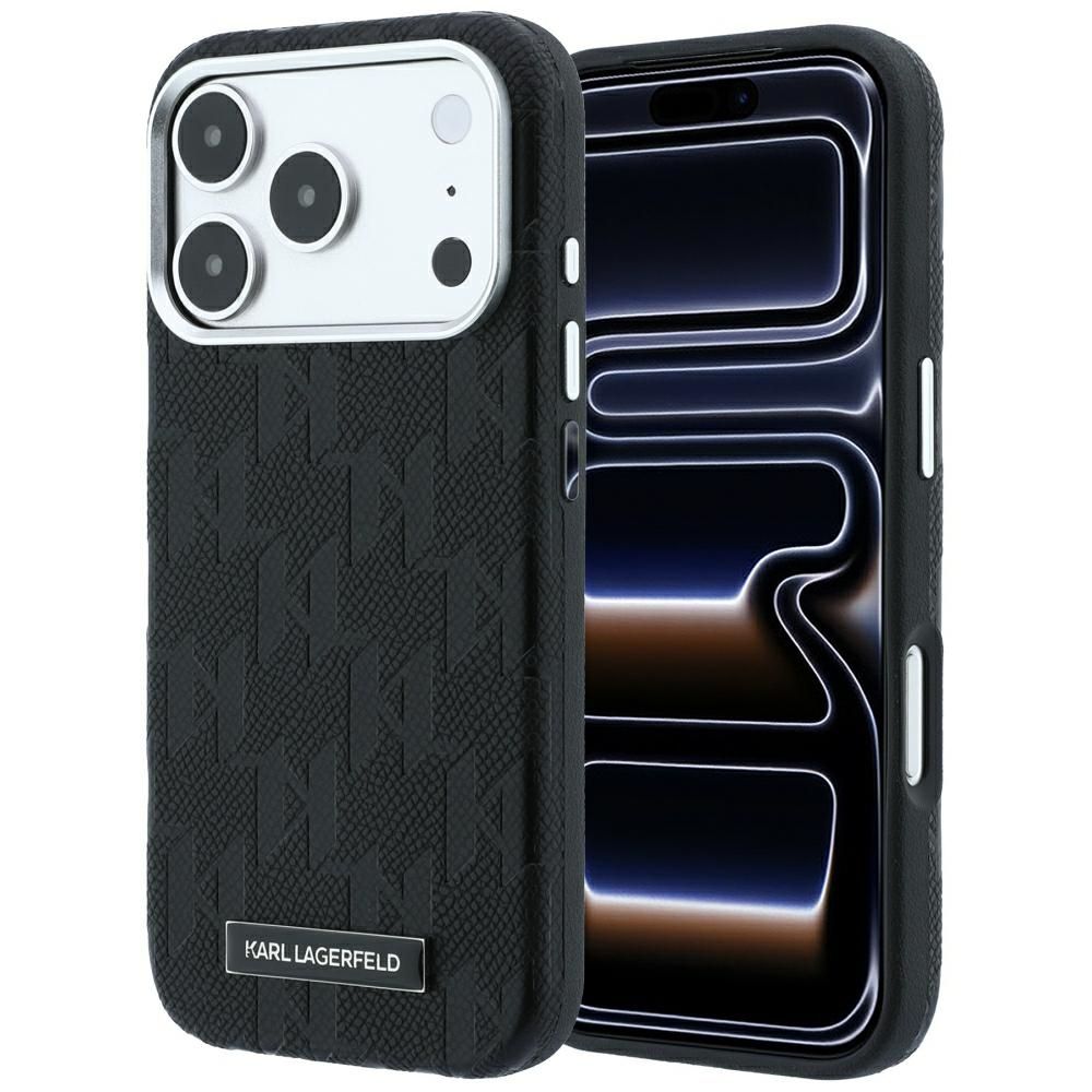 KARL LAGERFELD maciņš IPHONE 18 Pro Max/17 Pro Max saderīgs ar MagSafe (Mono Resin Logo) (krāsa: melna)