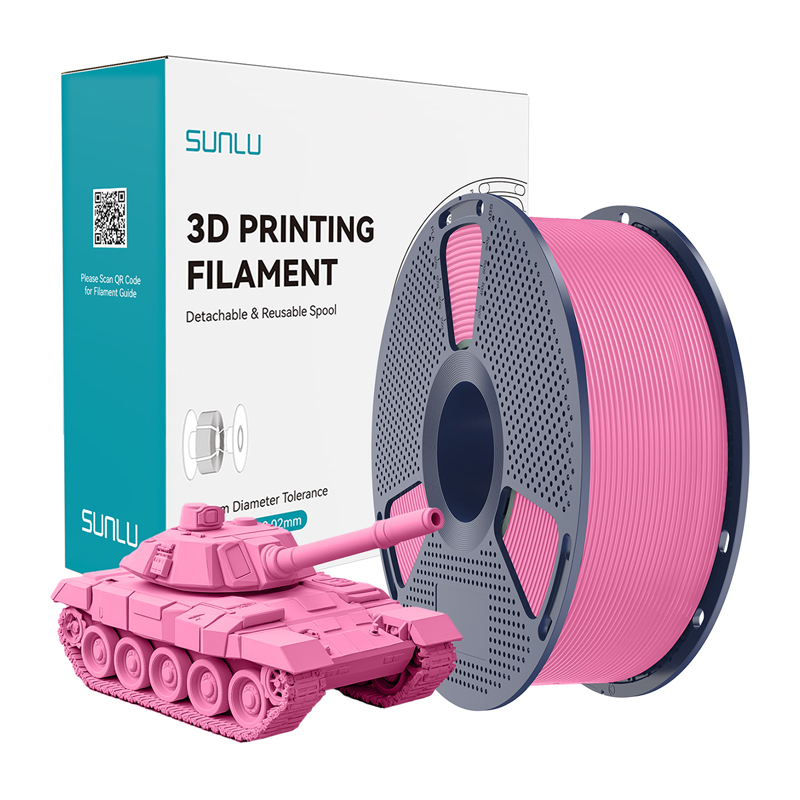 Sunlu PLA+ ātrdarbīgās drukas filaments, rozā