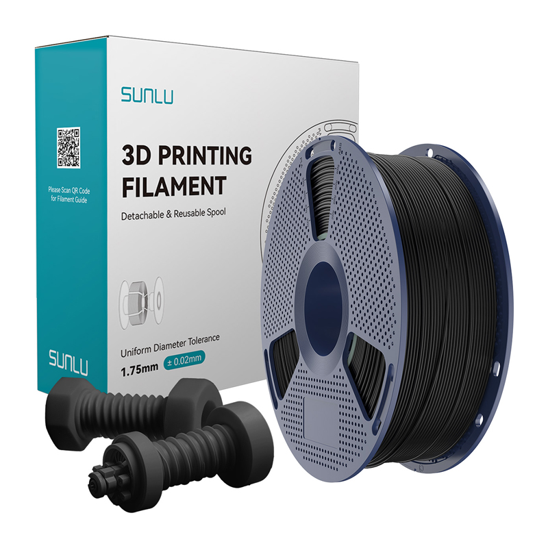Sunlu ātrdarbīgās drukas ABS filaments, melns