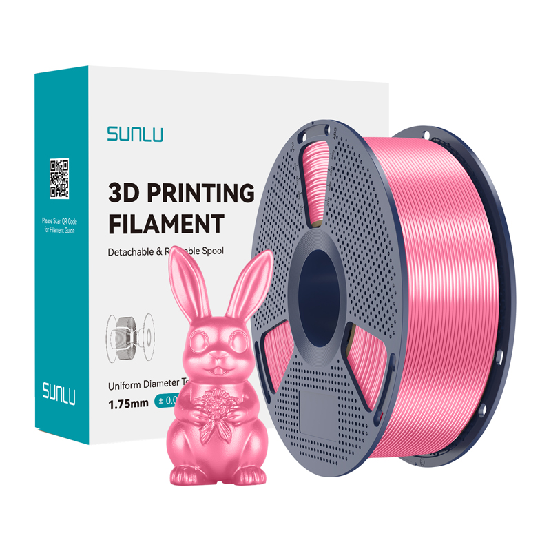 Sunlu PLA+ Silk filaments, rozā