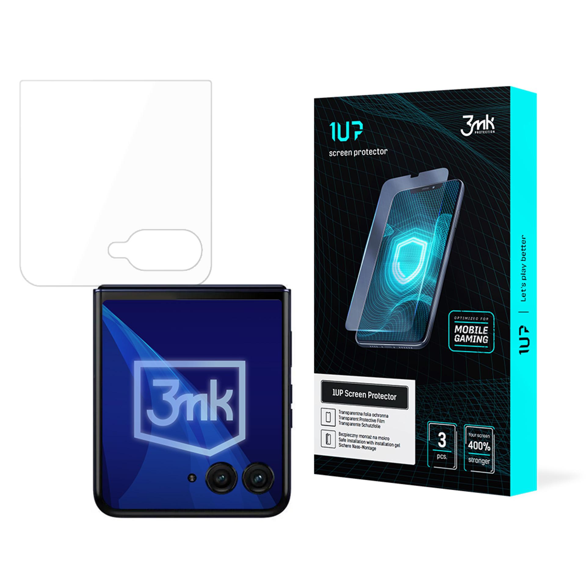 3mk 1UP – tālruņa ekrāna aizsargs modelim Motorola Razr 50 (front)