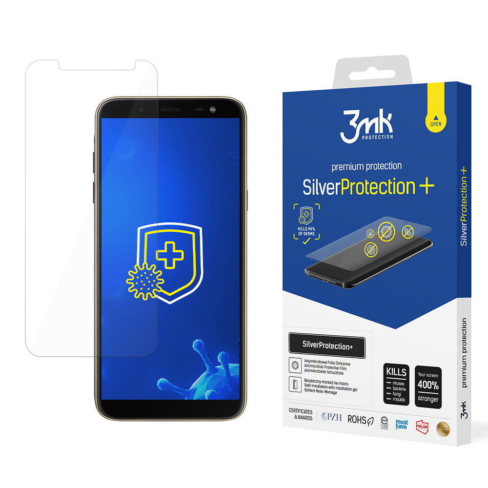 3mk SilverProtection+ – tālruņa ekrāna aizsargs modelim Samsung Galaxy J6 2018