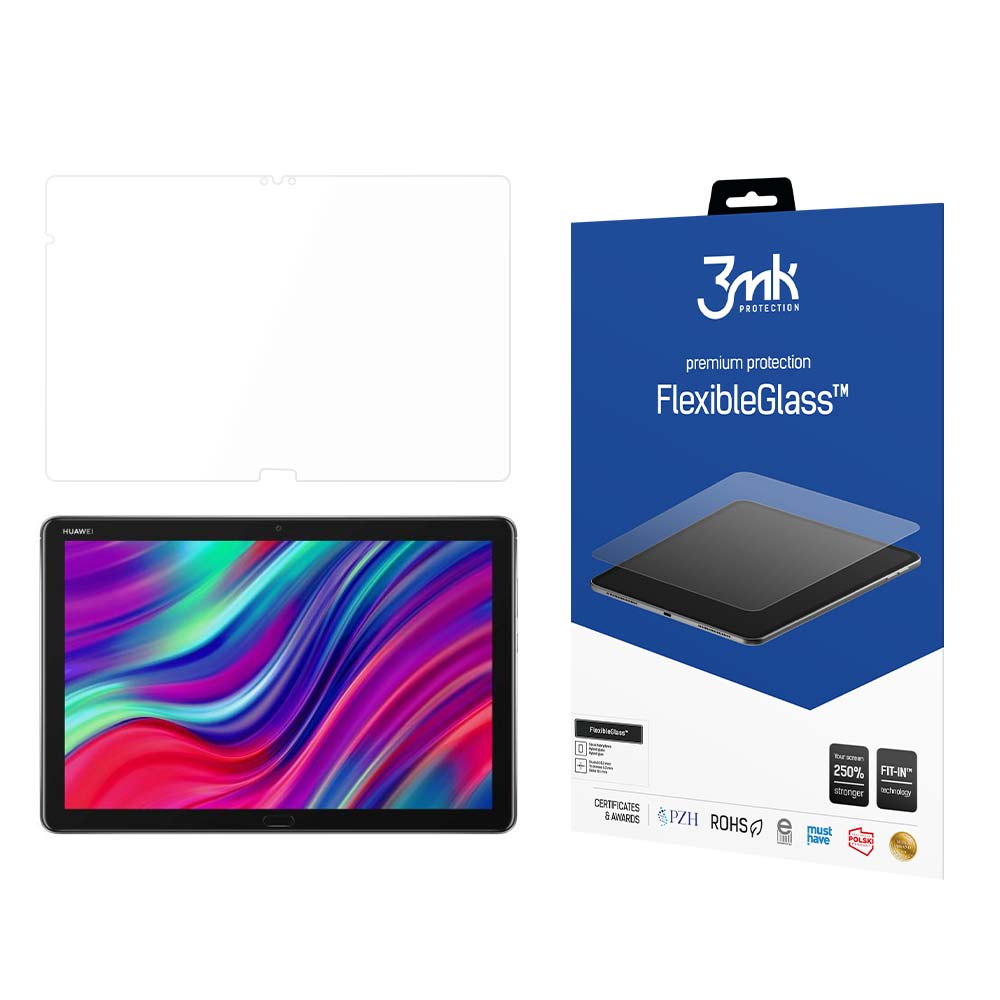 3mk FlexibleGlass (līdz 11") – planšetdatora ekrāna aizsargs modelim Huawei MediaPad M5 Lite
