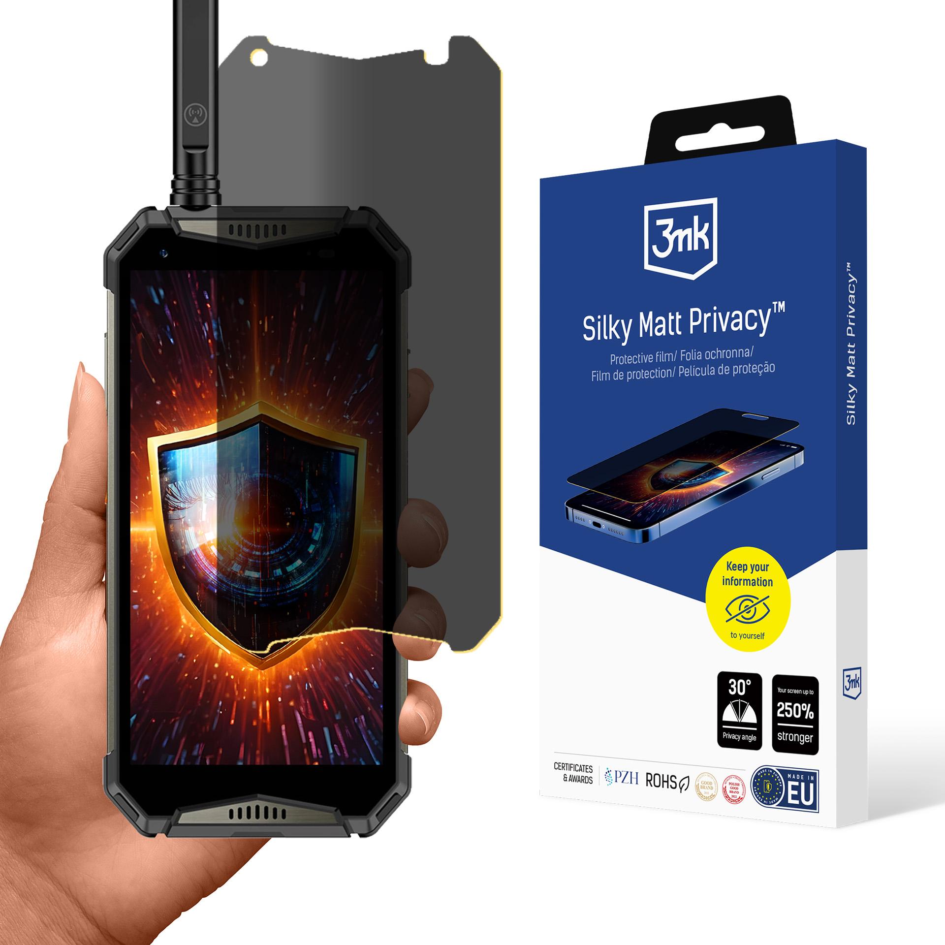 3mk Silky Matt Privacy – privātuma ekrāna aizsargs modelim Ulefone Armor 20WT