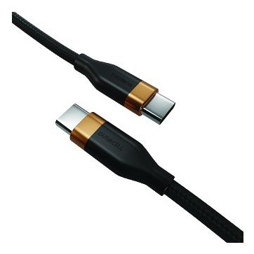 Duracell USB-C savienojuma kabelis (DRU5020A) – 2 m, USB-C ↔ USB-C