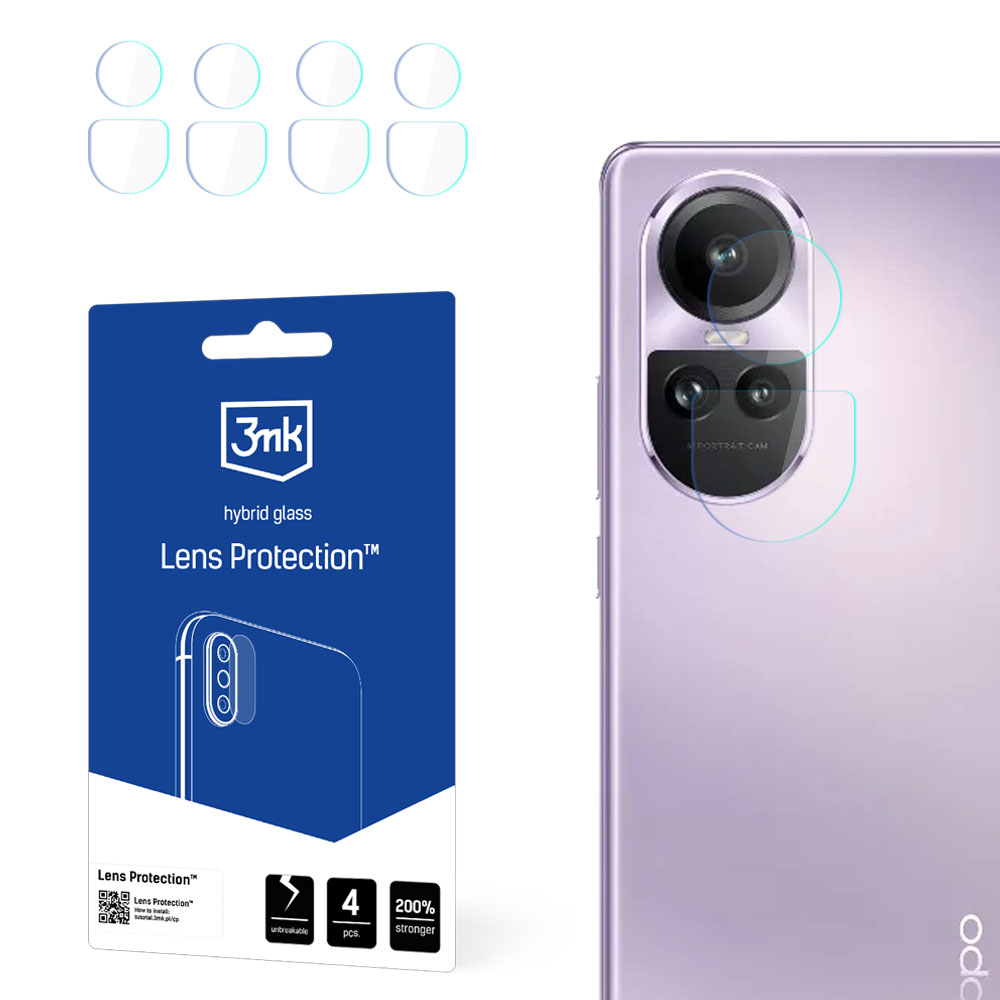 3mk Lens Protection – kameras objektīva aizsargs modelim Oppo Reno 10 (CPH2531)/Pro