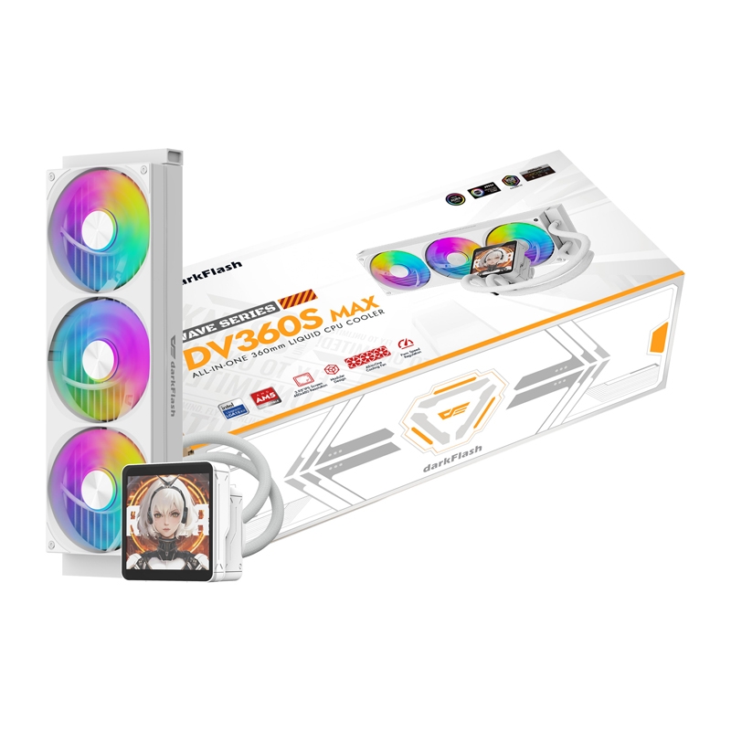 DarkFlash DV360S MAX procesora dzesētājs (krāsa: balta)