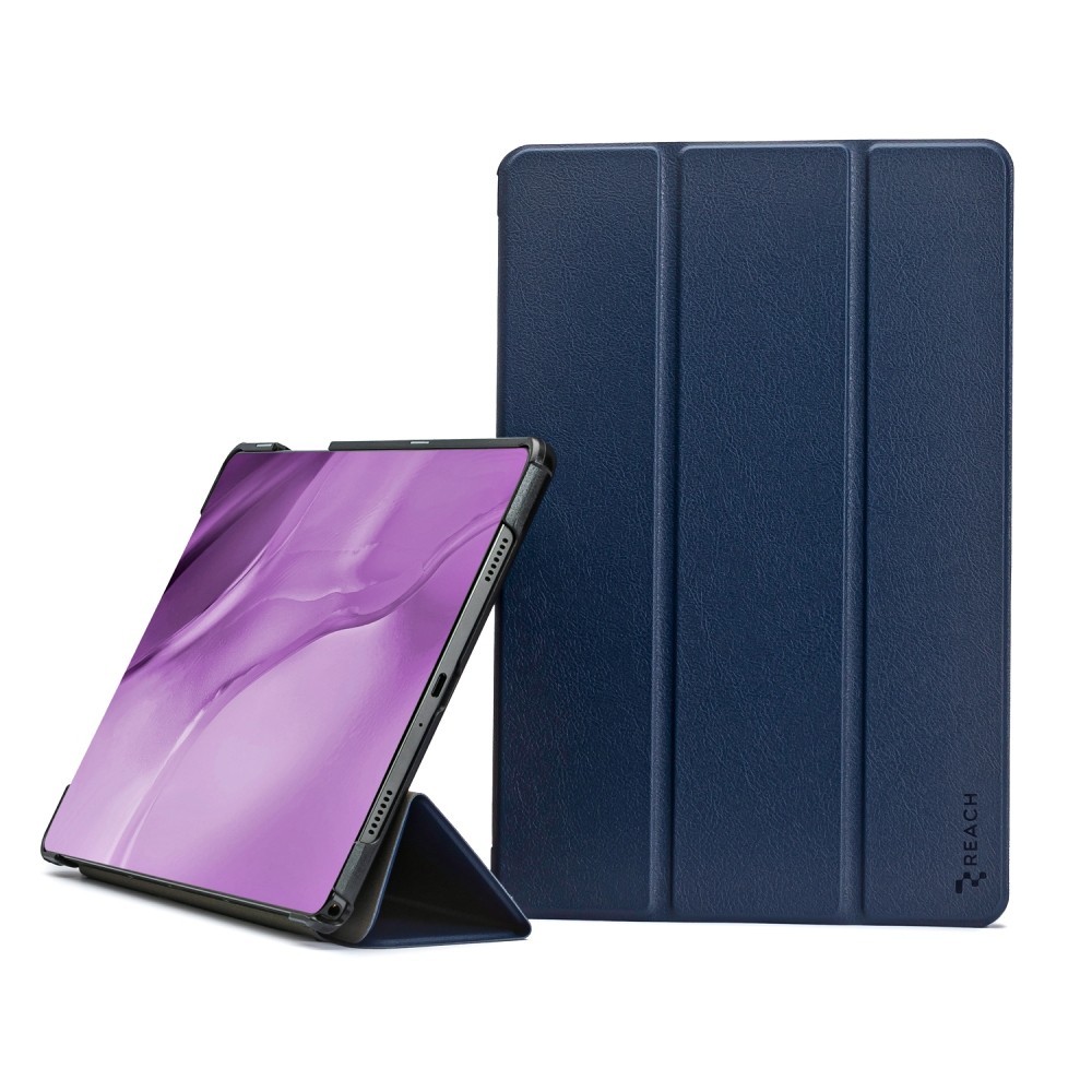 Reach Smart Leather maciņš Samsung X610/X616 Tab S9 FE Plus tumši zils