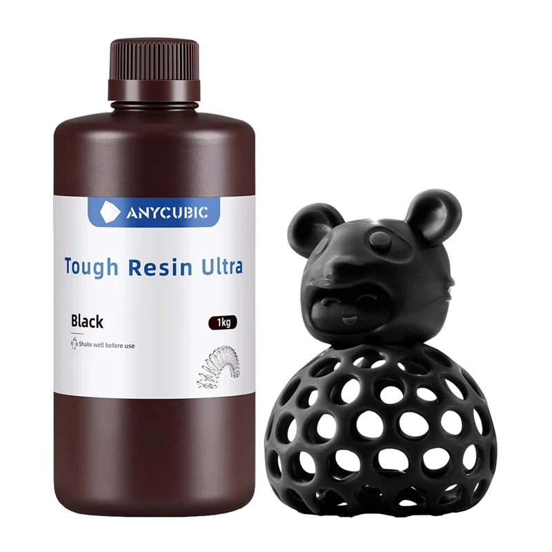 ANYCUBIC Tough Resin Ultra sveķi, melni