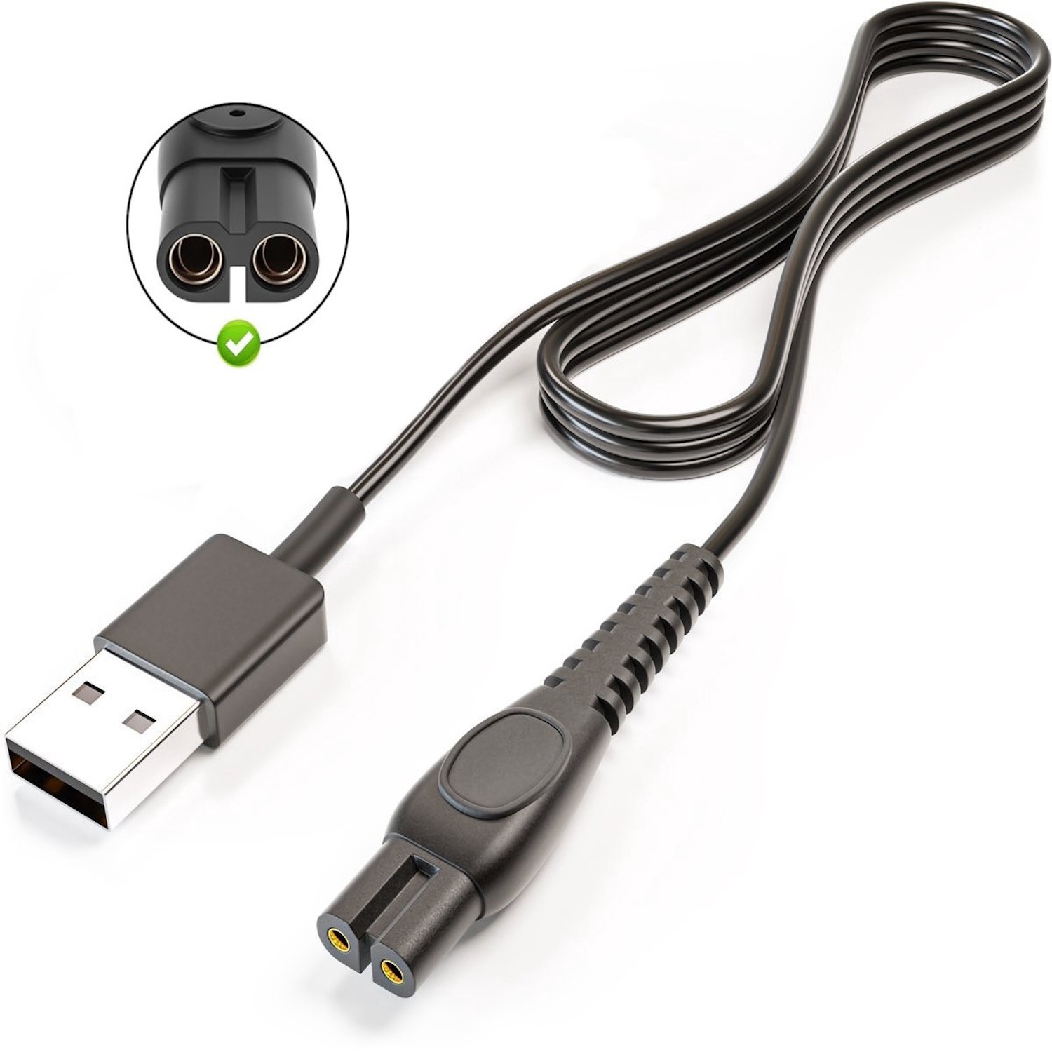 USB uzlādes kabelis Philips skuvekļiem un matu griešanas mašīnām Reach CP1788/01