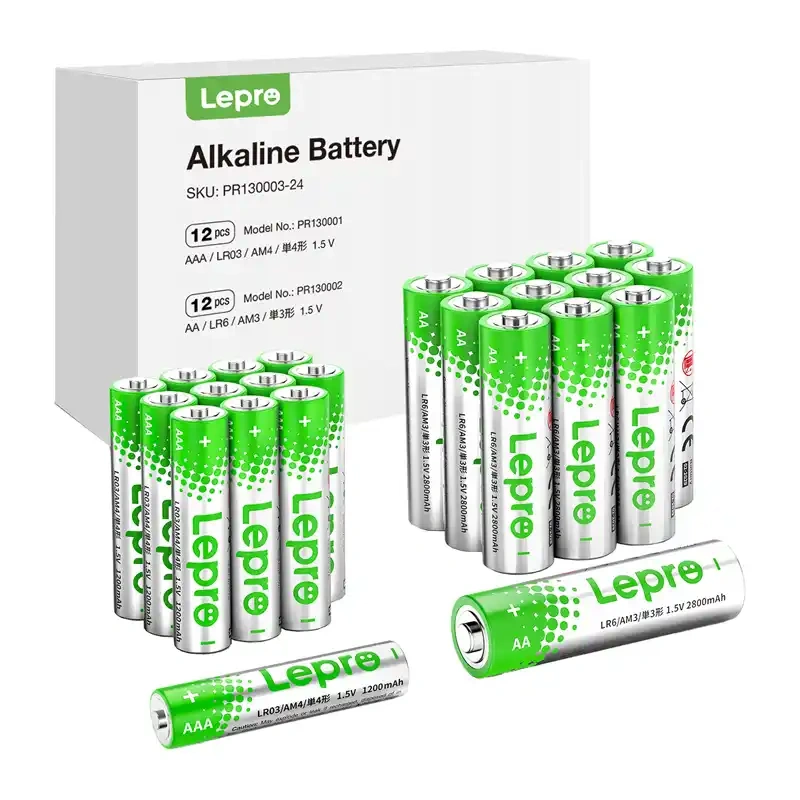 LEPRO 130003-24 AA/AAA sārma baterijas, 24 gab. iepakojums