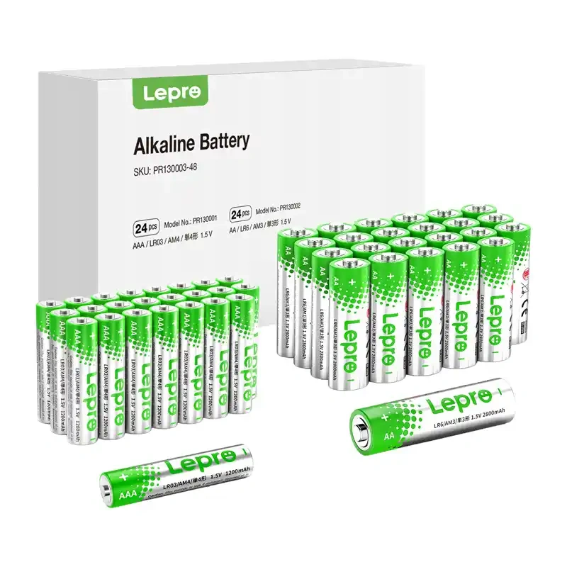 LEPRO 130003-48 AA/AAA sārma baterijas, 48 gab. iepakojums