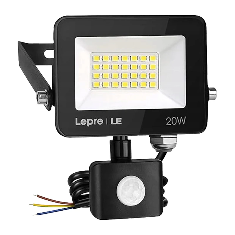 LEPRO 340013-DW-EU 20W 2000 lm 5000 K IP65 LED prožektors ar kustības sensoru