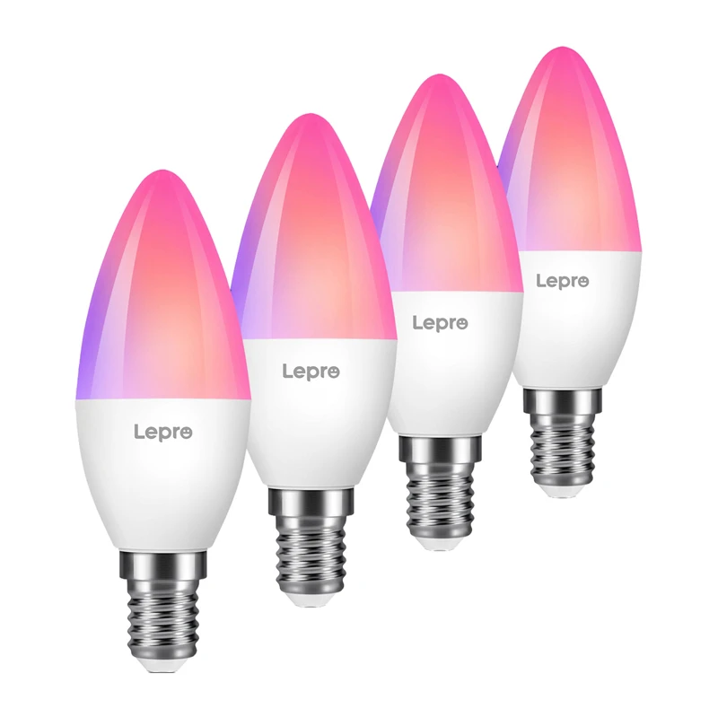 LEPRO BC1-EU-4 C37 RGBCW Wi-Fi LED spuldze