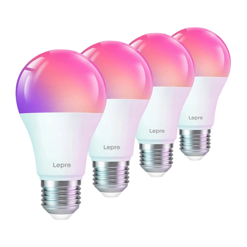 LEPRO B1-EU-4 E27 Wi-Fi LED spuldzes, 4 gab. iepakojums