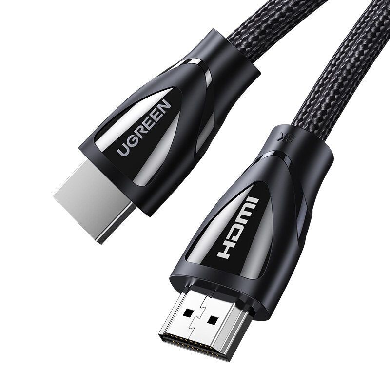 Melns Ugreen HD140 HDMI–HDMI 2.1 kabelis, 8K@60 Hz, 1 m (80401)