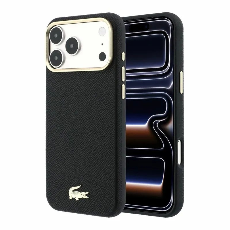 Case Lacoste PU Leather Champs Elysees Gold Logo MagSafe Apple iPhone 18 Pro Max