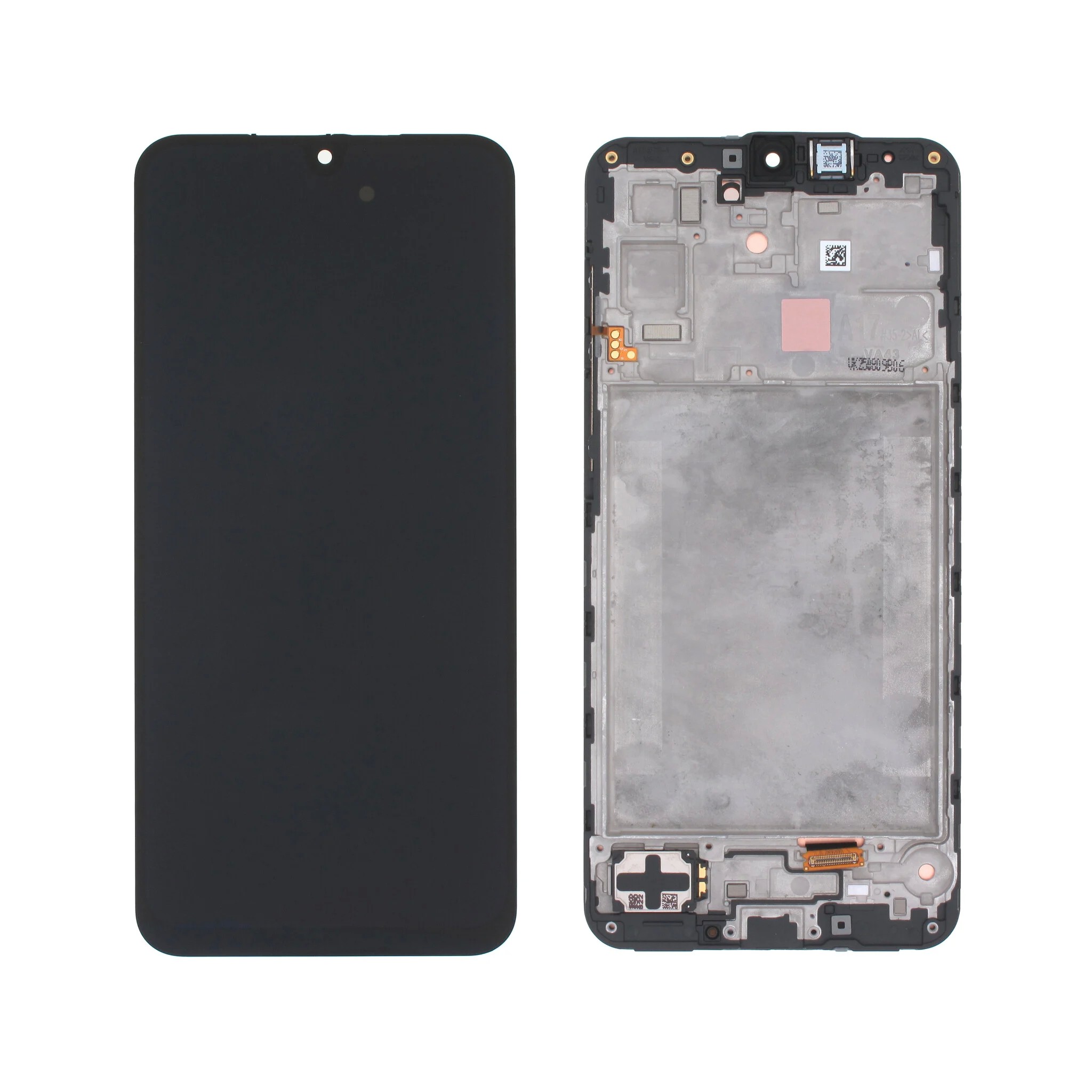Oriģināls Samsung A175 A17 4G LCD ekrāns ar skārienpaneli un rāmi, melns (servisa iepakojums)