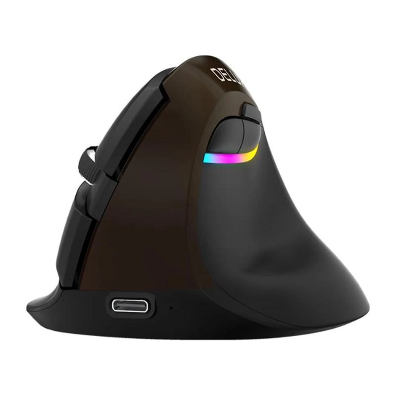 Delux M618Mini ergonomiskā pele (zelta krāsā, USB / Bluetooth / 2,4G)