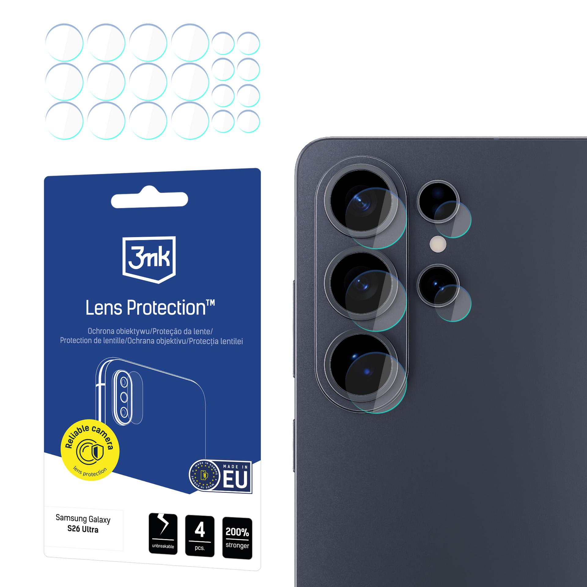 3mk Lens Protection Hybrid Stikls for the Camera Lens on the Samsung Galaxy S26 Ultra