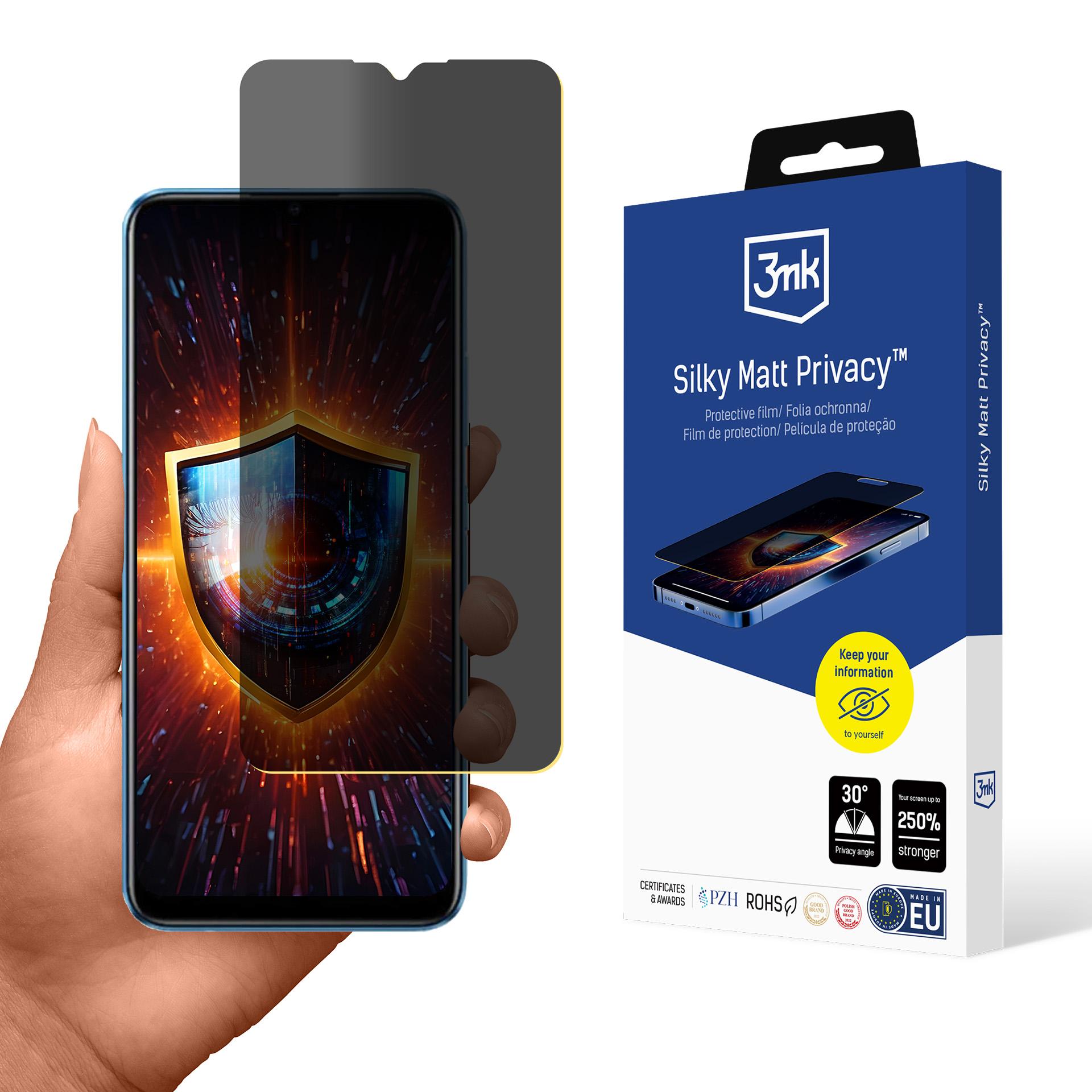 3mk Silky Matt Privacy – privātuma ekrāna aizsargs modelim Realme C11 2021