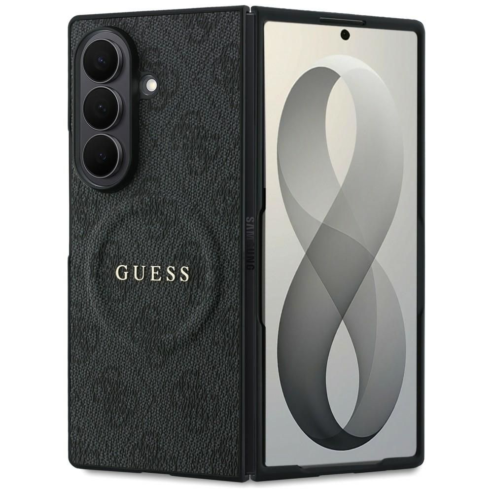 Melns Guess 4G Classic MagSafe vāciņš Samsung Galaxy Z Fold8 Ultra tālrunim