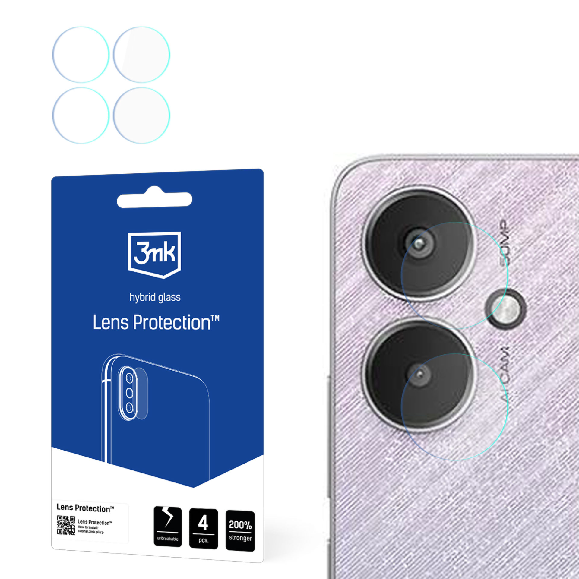 3mk Lens Protection – kameras objektīva aizsargs modelim Redmi 13C 5G