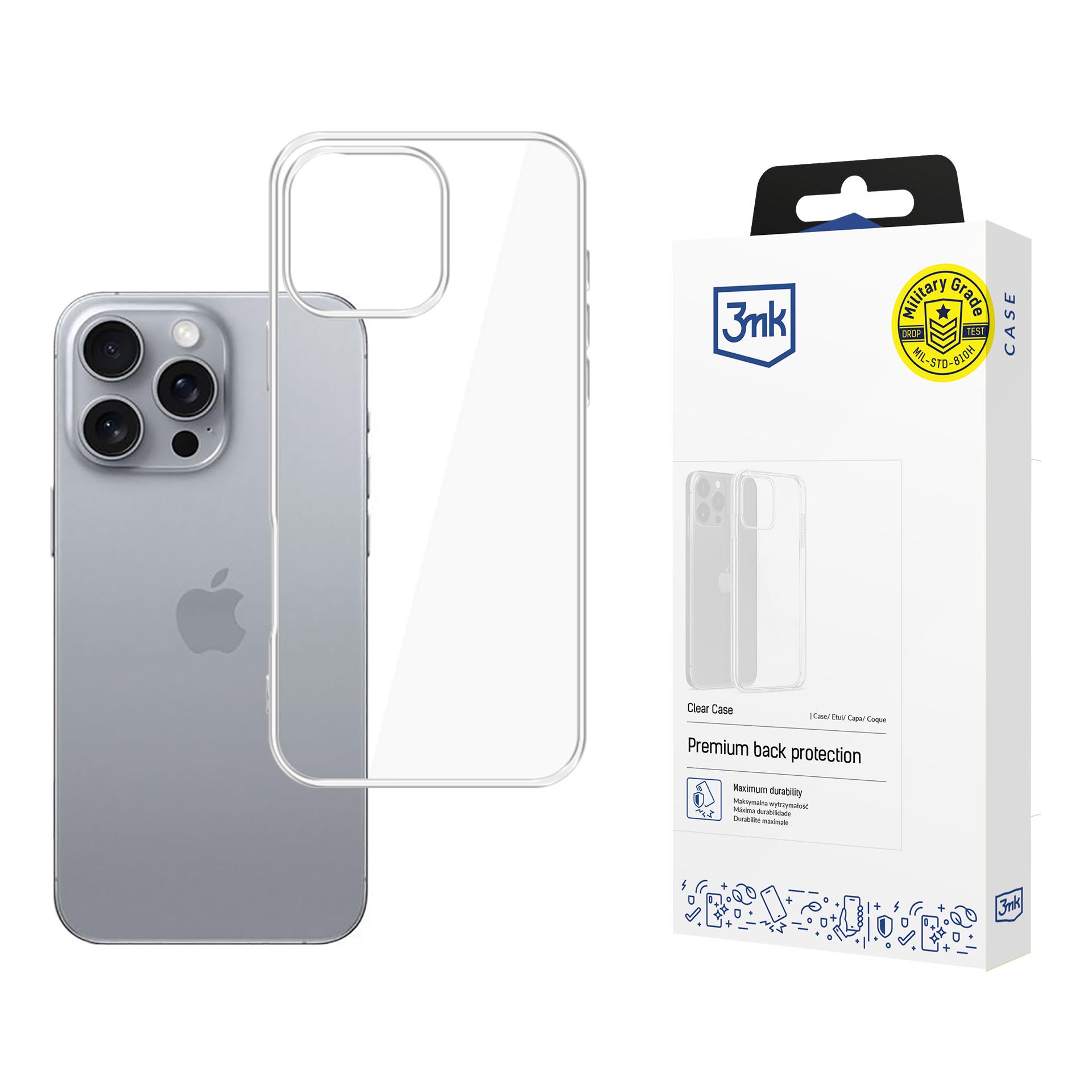 3mk Caurspīdīgs apvalks priekš iPhone 16 Pro Max - caurspīdīgs