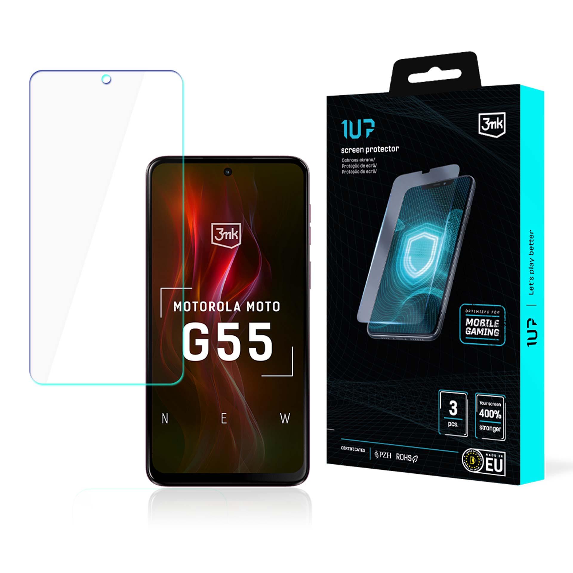 3mk 1UP – tālruņa ekrāna aizsargs modelim Motorola Moto G55 5G