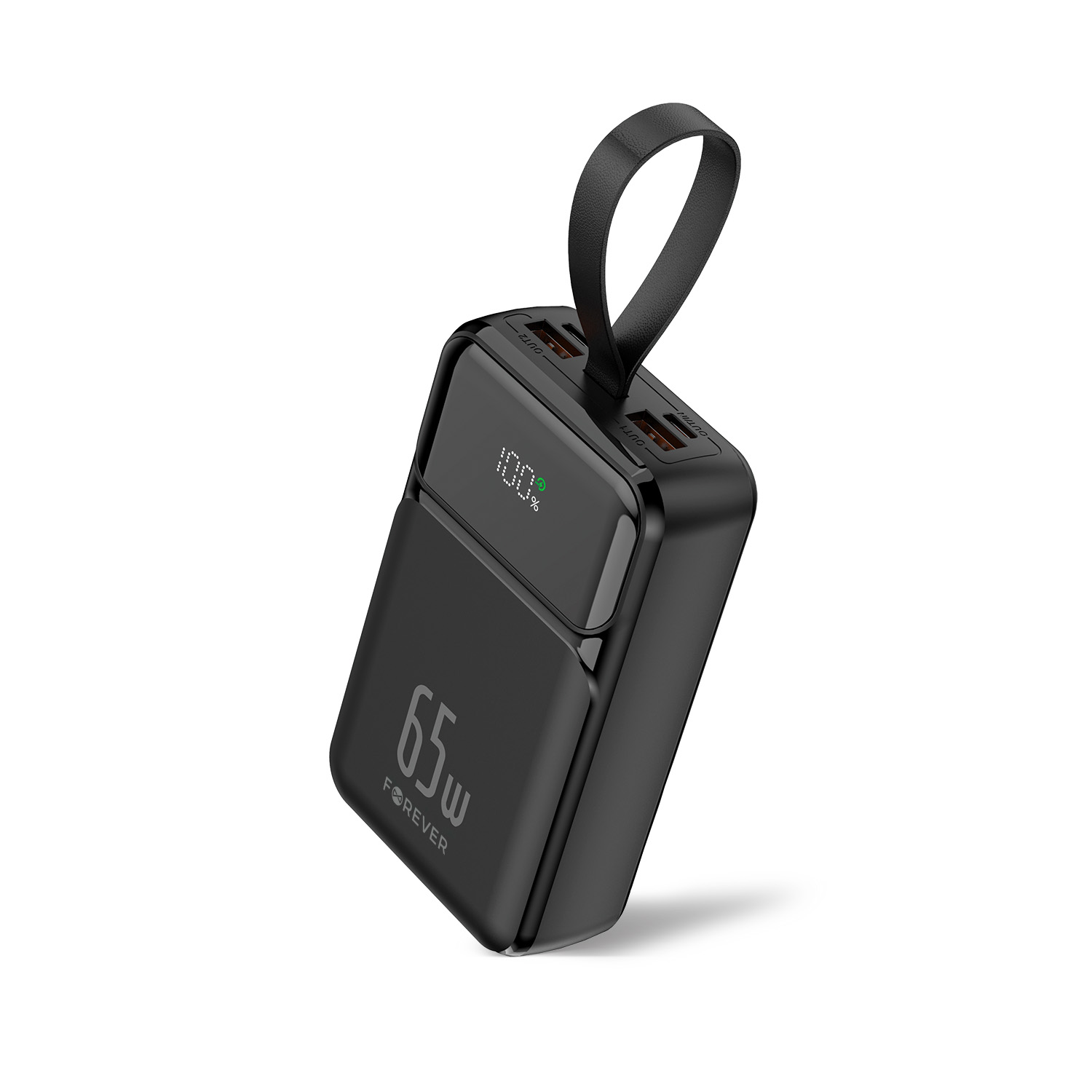 Forever ārējais akumulators TB-400 PD QC 65W 20000 mAh melns
