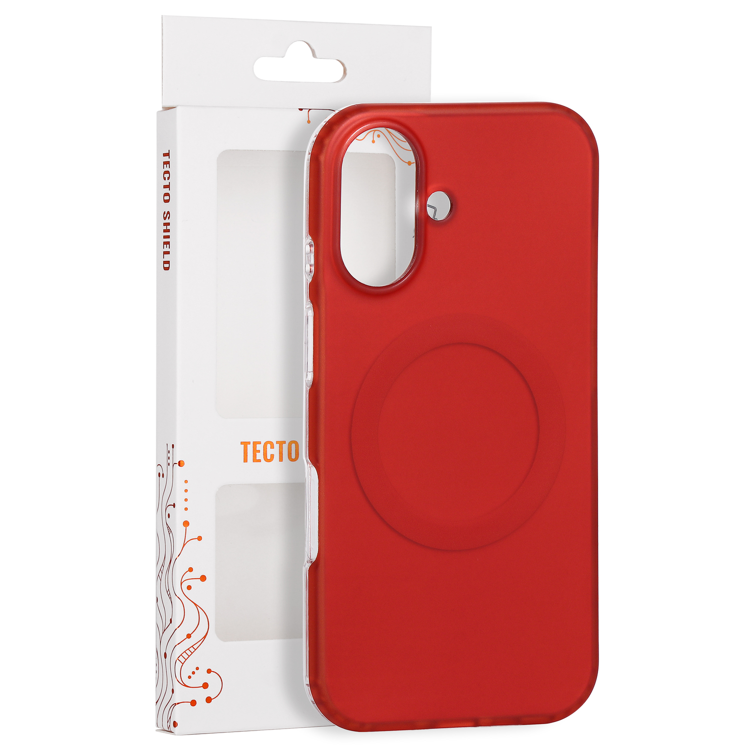 Tecto Shield Mistiq Mag vāciņš iPhone 16 6,1", sarkans