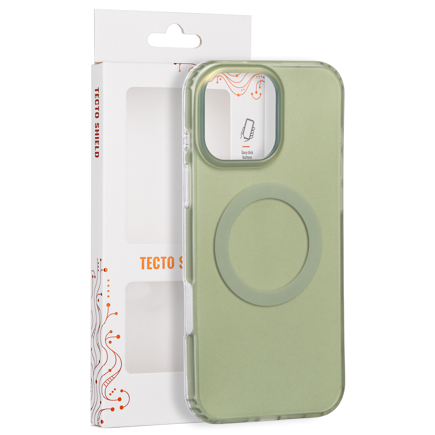 Tecto Shield Mistiq Mag vāciņš iPhone 16 Pro Max 6,9", olīvkrāsas